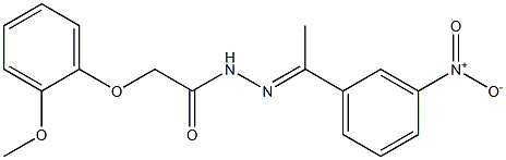 2-(2-methoxyphenoxy)-N'-[(E)-1-(3-nitrophenyl)ethylidene]acetohydrazide Structure