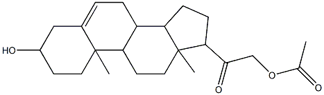 2-(3-hydroxy-10,13-dimethyl-2,3,4,7,8,9,10,11,12,13,14,15,16,17-tetradecahydro-1H-cyclopenta[a]phenanthren-17-yl)-2-oxoethyl acetate 구조식 이미지