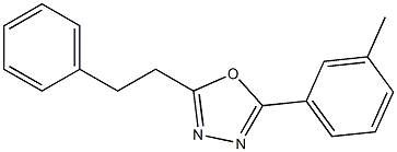 2-(3-methylphenyl)-5-phenethyl-1,3,4-oxadiazole 구조식 이미지