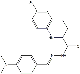 2-(4-bromoanilino)-N'-{(E)-[4-(dimethylamino)phenyl]methylidene}butanohydrazide 구조식 이미지