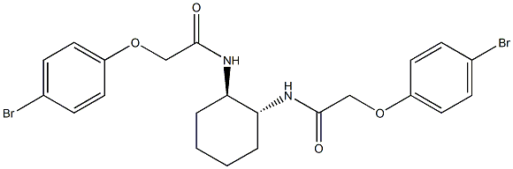 2-(4-bromophenoxy)-N-((1R,2R)-2-{[2-(4-bromophenoxy)acetyl]amino}cyclohexyl)acetamide 구조식 이미지