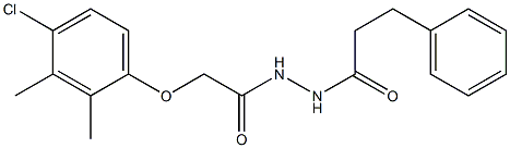 2-(4-chloro-2,3-dimethylphenoxy)-N'-(3-phenylpropanoyl)acetohydrazide 구조식 이미지