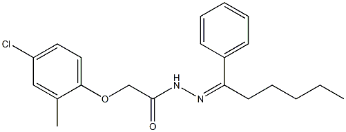 2-(4-chloro-2-methylphenoxy)-N'-[(Z)-1-phenylhexylidene]acetohydrazide 구조식 이미지