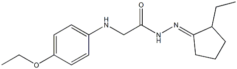 2-(4-ethoxyanilino)-N'-(2-ethylcyclopentylidene)acetohydrazide Structure