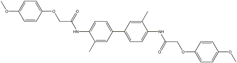 2-(4-methoxyphenoxy)-N-(4'-{[2-(4-methoxyphenoxy)acetyl]amino}-3,3'-dimethyl[1,1'-biphenyl]-4-yl)acetamide 구조식 이미지