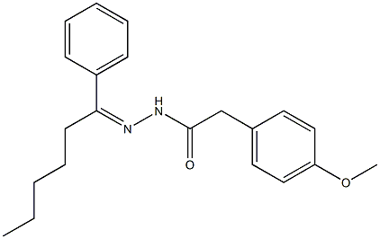 2-(4-methoxyphenyl)-N'-[(Z)-1-phenylhexylidene]acetohydrazide Structure