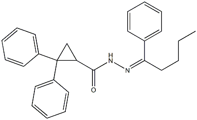 2,2-diphenyl-N'-[(Z)-1-phenylpentylidene]cyclopropanecarbohydrazide Structure