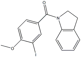 2,3-dihydro-1H-indol-1-yl(3-iodo-4-methoxyphenyl)methanone 구조식 이미지