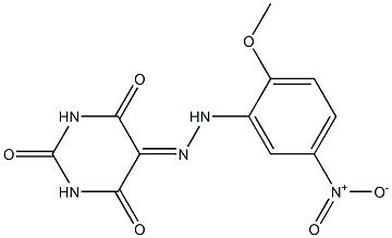 2,4,5,6(1H,3H)-pyrimidinetetrone 5-[N-(2-methoxy-5-nitrophenyl)hydrazone] Structure