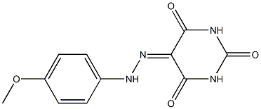 2,4,5,6(1H,3H)-pyrimidinetetrone 5-[N-(4-methoxyphenyl)hydrazone] Structure