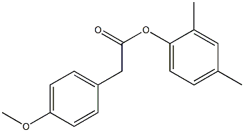 2,4-dimethylphenyl 2-(4-methoxyphenyl)acetate 구조식 이미지