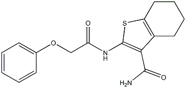 2-[(2-phenoxyacetyl)amino]-4,5,6,7-tetrahydro-1-benzothiophene-3-carboxamide Structure