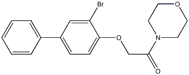 2-[(3-bromo[1,1'-biphenyl]-4-yl)oxy]-1-(4-morpholinyl)-1-ethanone Structure