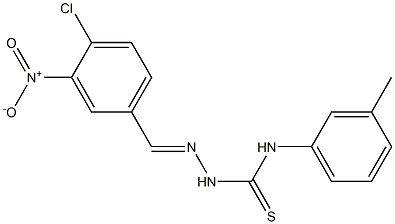 2-[(E)-(4-chloro-3-nitrophenyl)methylidene]-N-(3-methylphenyl)-1-hydrazinecarbothioamide Structure