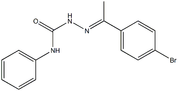 2-[(E)-1-(4-bromophenyl)ethylidene]-N-phenyl-1-hydrazinecarboxamide 구조식 이미지