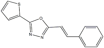 2-[(E)-2-phenylethenyl]-5-(2-thienyl)-1,3,4-oxadiazole 구조식 이미지