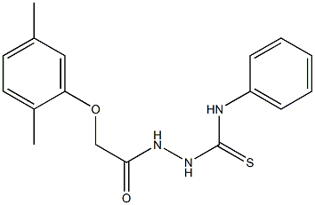 2-[2-(2,5-dimethylphenoxy)acetyl]-N-phenyl-1-hydrazinecarbothioamide Structure