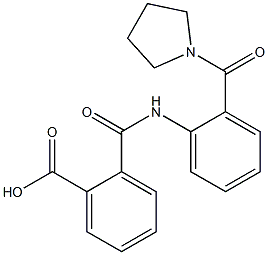 2-{[2-(1-pyrrolidinylcarbonyl)anilino]carbonyl}benzoic acid 구조식 이미지