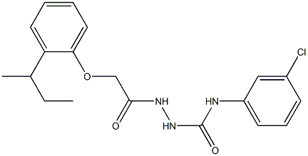 2-{2-[2-(sec-butyl)phenoxy]acetyl}-N-(3-chlorophenyl)-1-hydrazinecarboxamide Structure