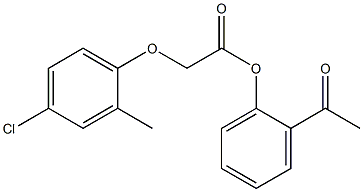 2-acetylphenyl 2-(4-chloro-2-methylphenoxy)acetate 구조식 이미지