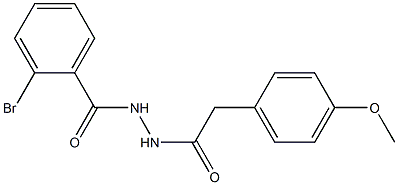 2-bromo-N'-[2-(4-methoxyphenyl)acetyl]benzohydrazide Structure