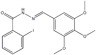 2-iodo-N'-[(E)-(3,4,5-trimethoxyphenyl)methylidene]benzohydrazide 구조식 이미지