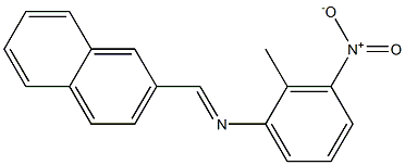 N-(2-methyl-3-nitrophenyl)-N-[(E)-2-naphthylmethylidene]amine 구조식 이미지