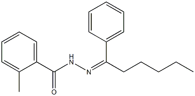 2-methyl-N'-[(Z)-1-phenylhexylidene]benzohydrazide Structure
