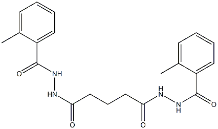 2-methyl-N'-{5-[2-(2-methylbenzoyl)hydrazino]-5-oxopentanoyl}benzohydrazide 구조식 이미지