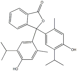 3,3-bis(4-hydroxy-5-isopropyl-2-methylphenyl)-2-benzofuran-1(3H)-one Structure