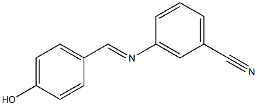 3-{[(E)-(4-hydroxyphenyl)methylidene]amino}benzonitrile 구조식 이미지