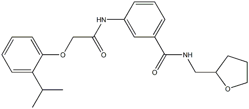 3-{[2-(2-isopropylphenoxy)acetyl]amino}-N-(tetrahydro-2-furanylmethyl)benzamide 구조식 이미지