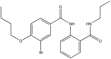 3-bromo-4-butoxy-N-{2-[(propylamino)carbonyl]phenyl}benzamide 구조식 이미지