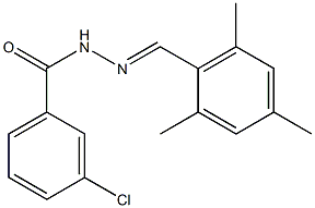 3-chloro-N'-[(E)-mesitylmethylidene]benzohydrazide 구조식 이미지