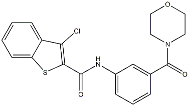 3-chloro-N-[3-(4-morpholinylcarbonyl)phenyl]-1-benzothiophene-2-carboxamide Structure