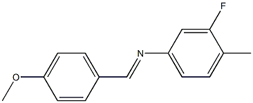 N-(3-fluoro-4-methylphenyl)-N-[(E)-(4-methoxyphenyl)methylidene]amine Structure