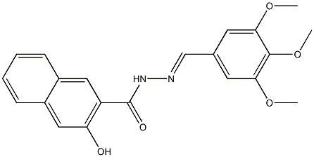 3-hydroxy-N'-[(E)-(3,4,5-trimethoxyphenyl)methylidene]-2-naphthohydrazide 구조식 이미지