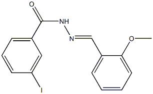 3-iodo-N'-[(E)-(2-methoxyphenyl)methylidene]benzohydrazide 구조식 이미지