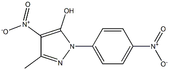 3-methyl-4-nitro-1-(4-nitrophenyl)-1H-pyrazol-5-ol 구조식 이미지