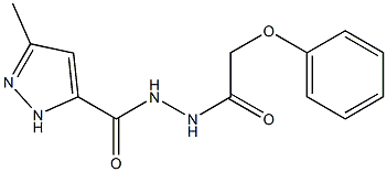 3-methyl-N'-(2-phenoxyacetyl)-1H-pyrazole-5-carbohydrazide Structure