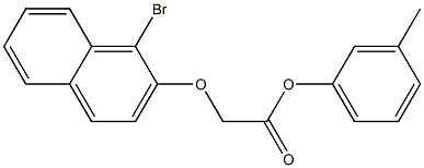 3-methylphenyl 2-[(1-bromo-2-naphthyl)oxy]acetate Structure