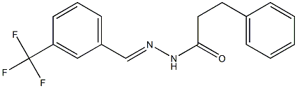 3-phenyl-N'-{(E)-[3-(trifluoromethyl)phenyl]methylidene}propanohydrazide 구조식 이미지