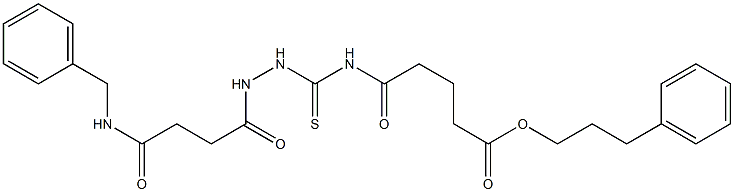 3-phenylpropyl 5-[({2-[4-(benzylamino)-4-oxobutanoyl]hydrazino}carbothioyl)amino]-5-oxopentanoate Structure