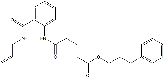 3-phenylpropyl 5-{2-[(allylamino)carbonyl]anilino}-5-oxopentanoate 구조식 이미지