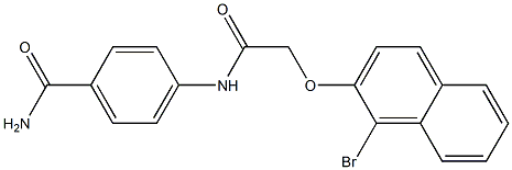 4-({2-[(1-bromo-2-naphthyl)oxy]acetyl}amino)benzamide Structure
