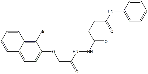 4-(2-{2-[(1-bromo-2-naphthyl)oxy]acetyl}hydrazino)-4-oxo-N-phenylbutanamide Structure