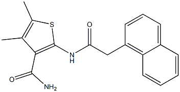 4,5-dimethyl-2-{[2-(1-naphthyl)acetyl]amino}-3-thiophenecarboxamide 구조식 이미지