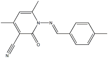 4,6-dimethyl-1-{[(E)-(4-methylphenyl)methylidene]amino}-2-oxo-1,2-dihydro-3-pyridinecarbonitrile Structure