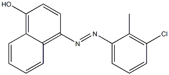 4-[(E)-2-(3-chloro-2-methylphenyl)diazenyl]-1-naphthol Structure