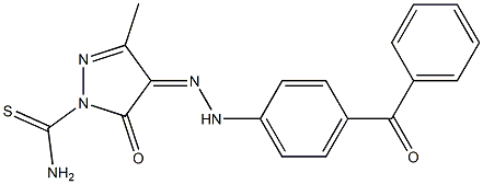 4-[(Z)-2-(4-benzoylphenyl)hydrazono]-3-methyl-5-oxo-1H-pyrazole-1(5H)-carbothioamide Structure